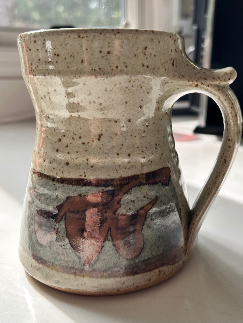 David Frith Mug/Vase for Brookhouse Pottery & Stoneware Signed Impressed Stamped
